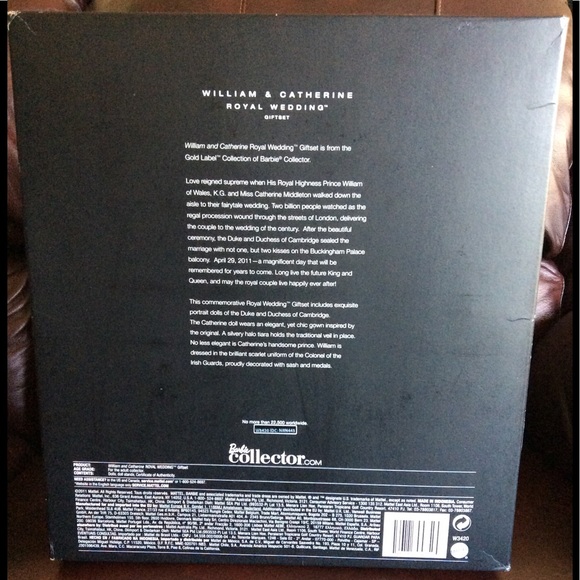 William & Catherine Royal Wedding Barbie Dolls - Picture 2 of 8